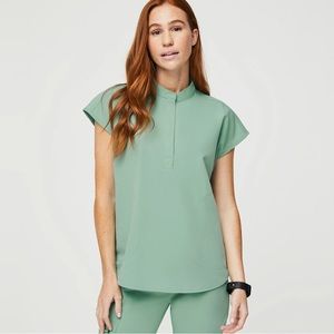 Jade Rafaela - Mandarin Collar Scrub Top FIGS